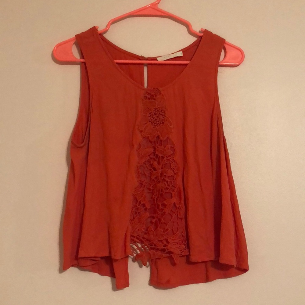Coral open back tank size medium